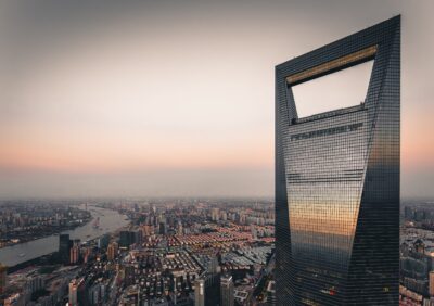 This shot of SWFC, the 2nd tallest building in Shanghai, was done from the rooftop of Jin Mao Tower.